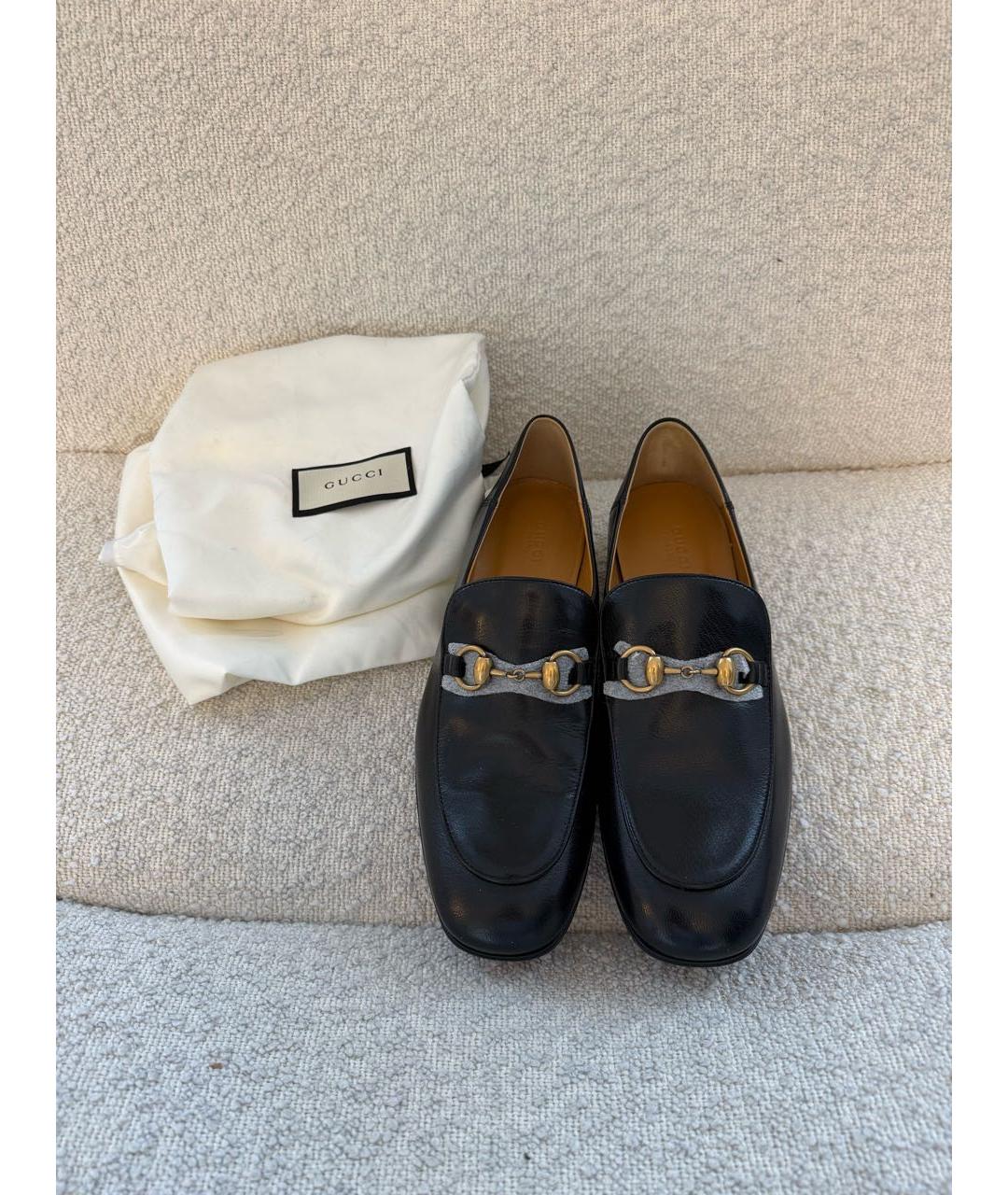 GUCCI Черные кожаные лоферы, фото 2