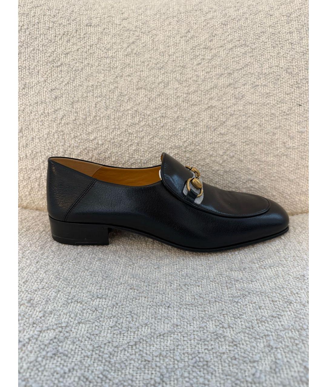 GUCCI Черные кожаные лоферы, фото 6
