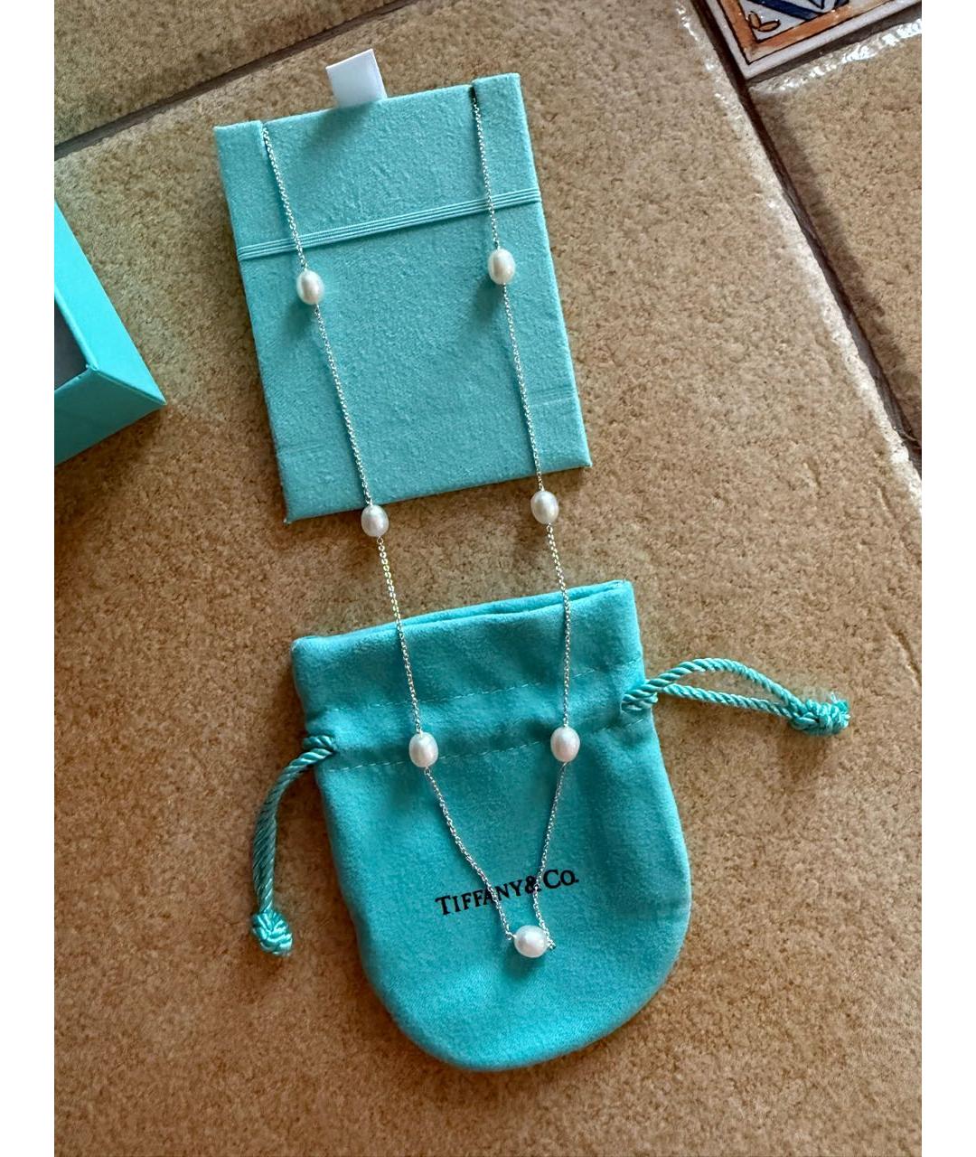 TIFFANY&CO Белое жемчужное колье, фото 4
