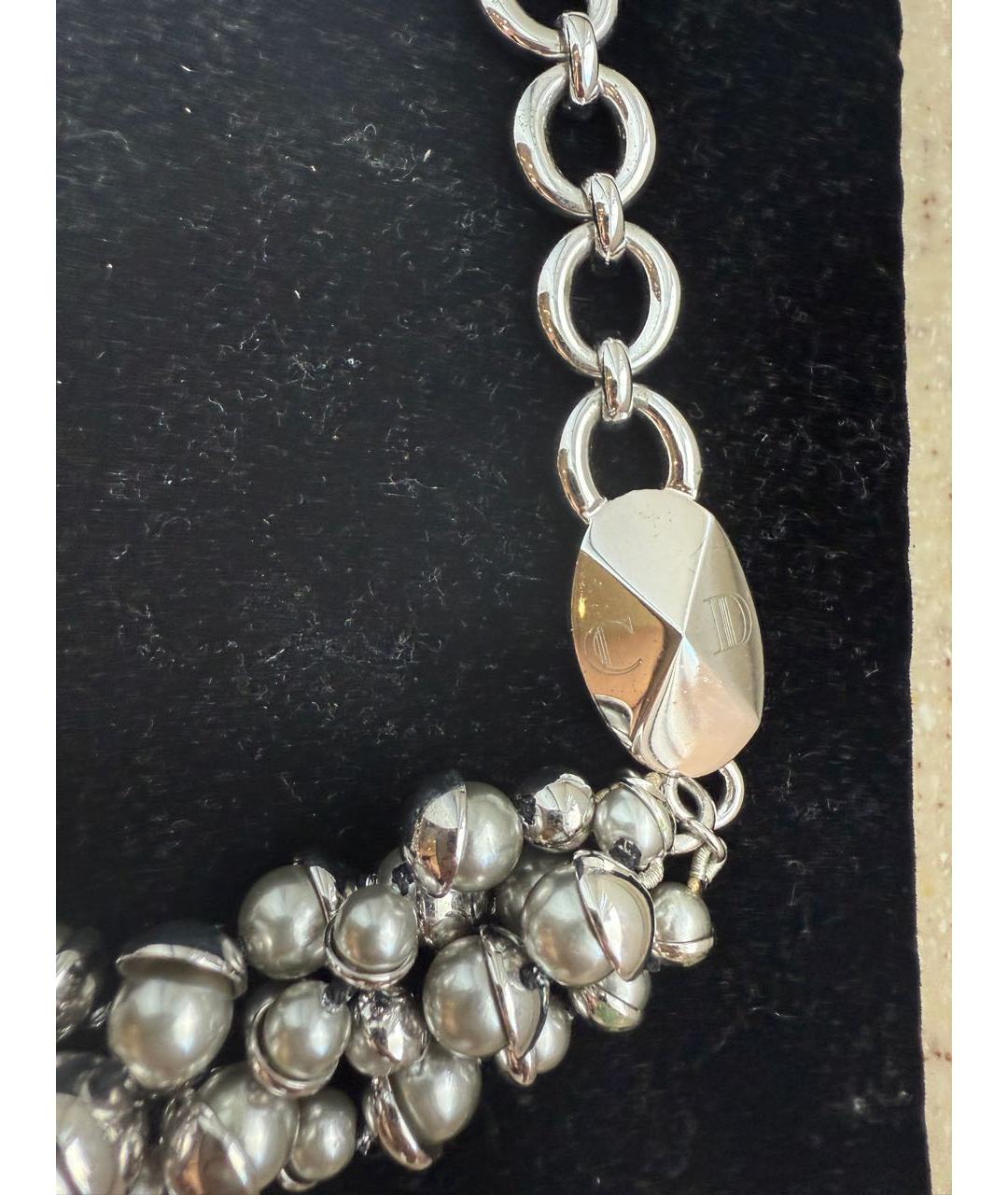 CHRISTIAN DIOR Серебряное колье, фото 4