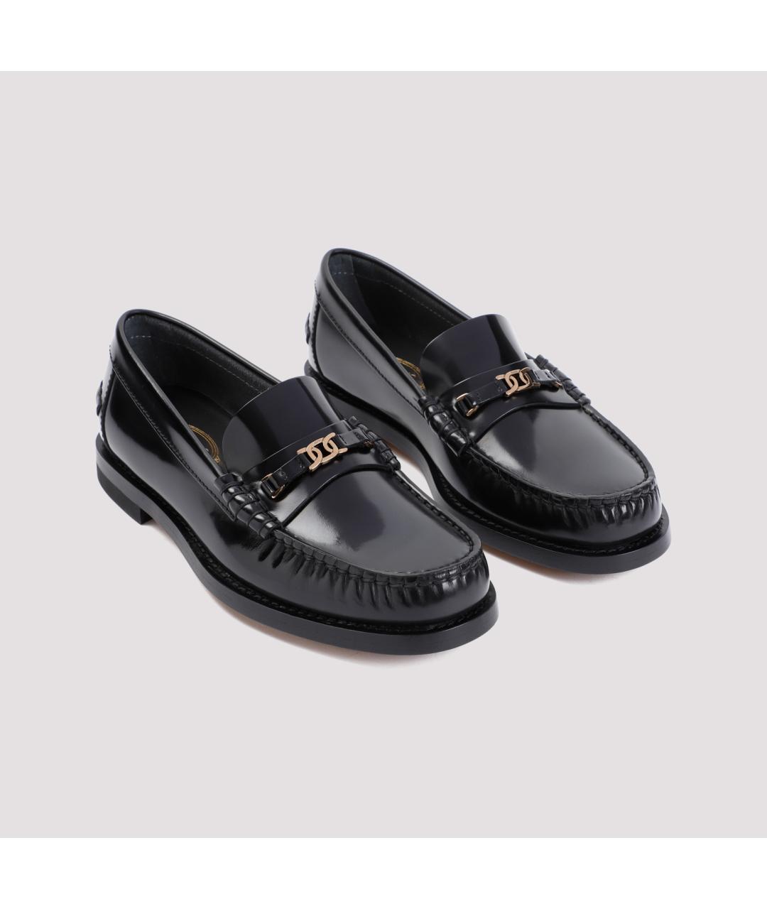 TOD'S Черные кожаные лоферы, фото 3