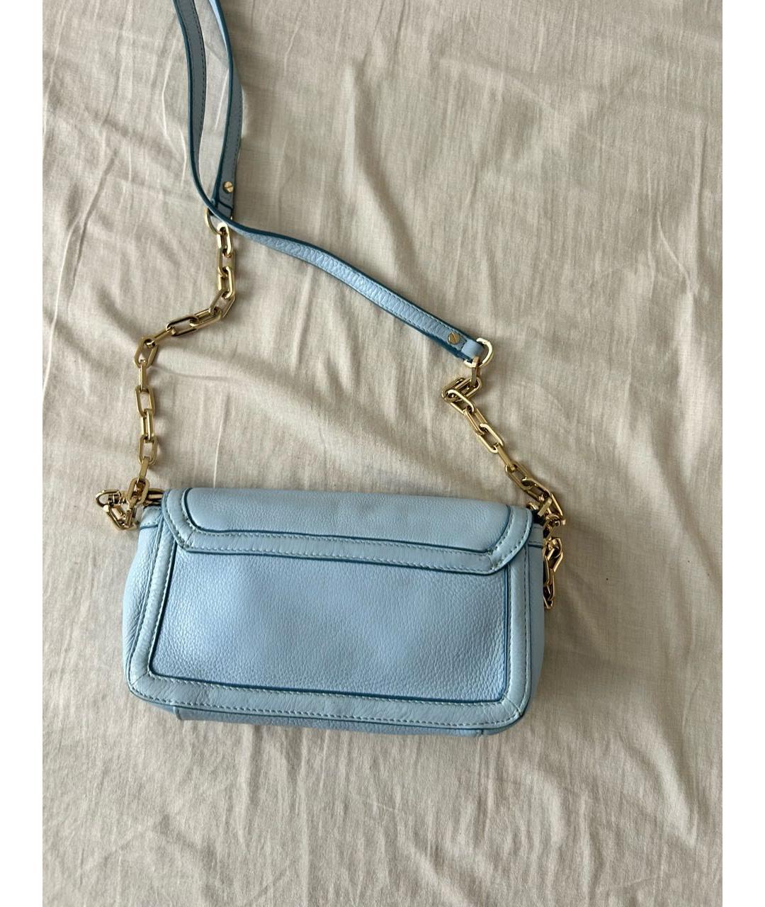 TORY BURCH Голубая кожаная сумка через плечо, фото 3