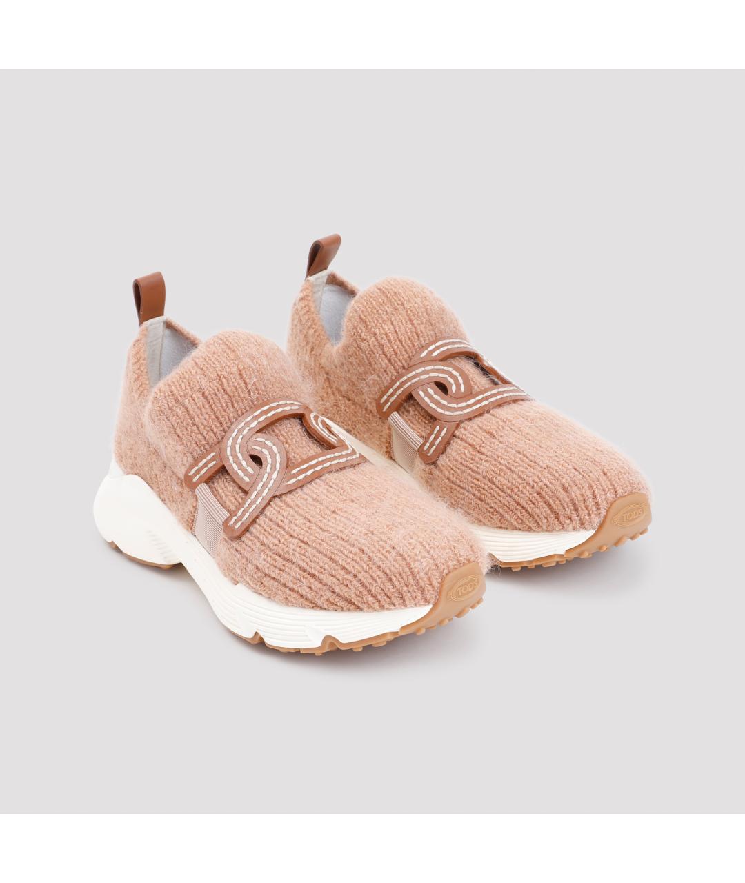 TOD'S Бежевые кроссовки, фото 3