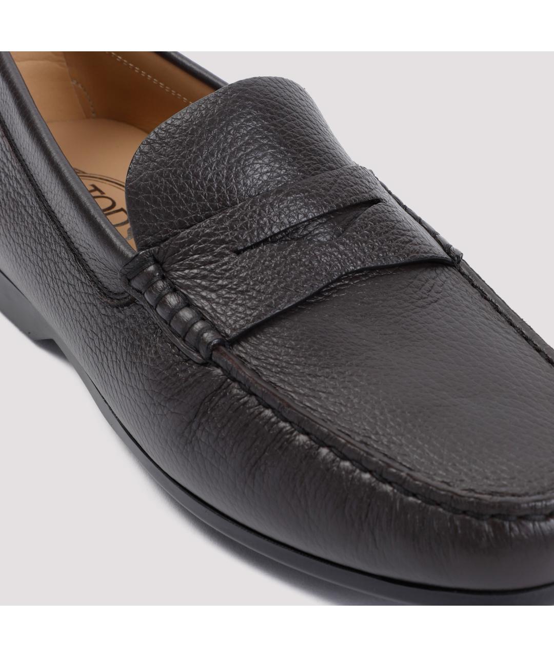 TOD'S Черные кожаные лоферы, фото 4