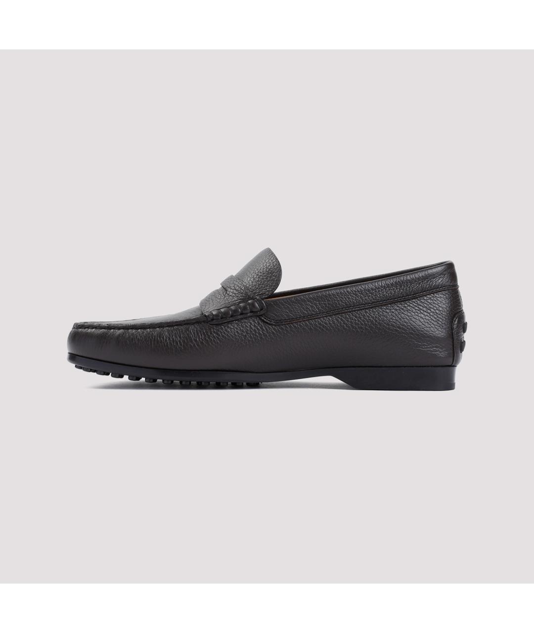 TOD'S Черные кожаные лоферы, фото 2