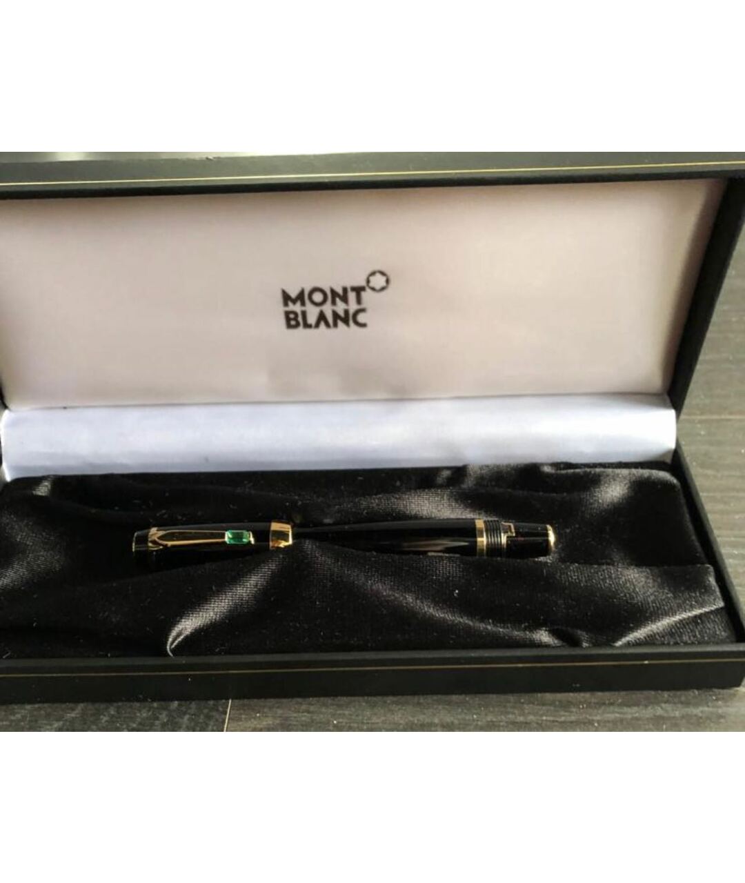MONTBLANC Черная перьевая ручка из розового золота, фото 2