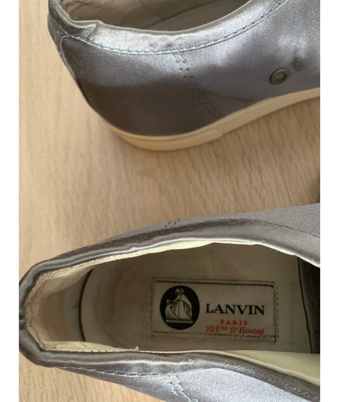 LANVIN Серые текстильные кроссовки, фото 6
