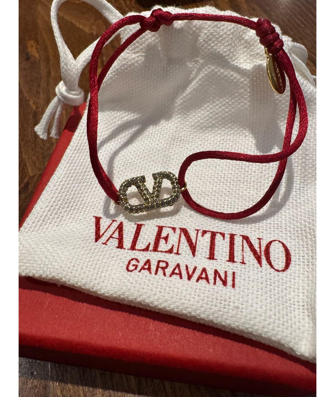 VALENTINO Красный латунный браслет, фото 5