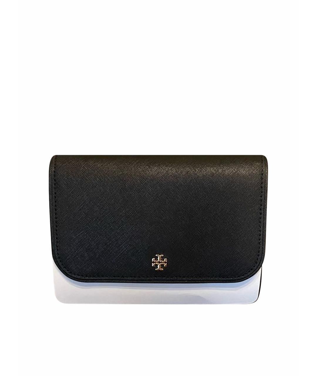 TORY BURCH Черная кожаная сумка через плечо, фото 1
