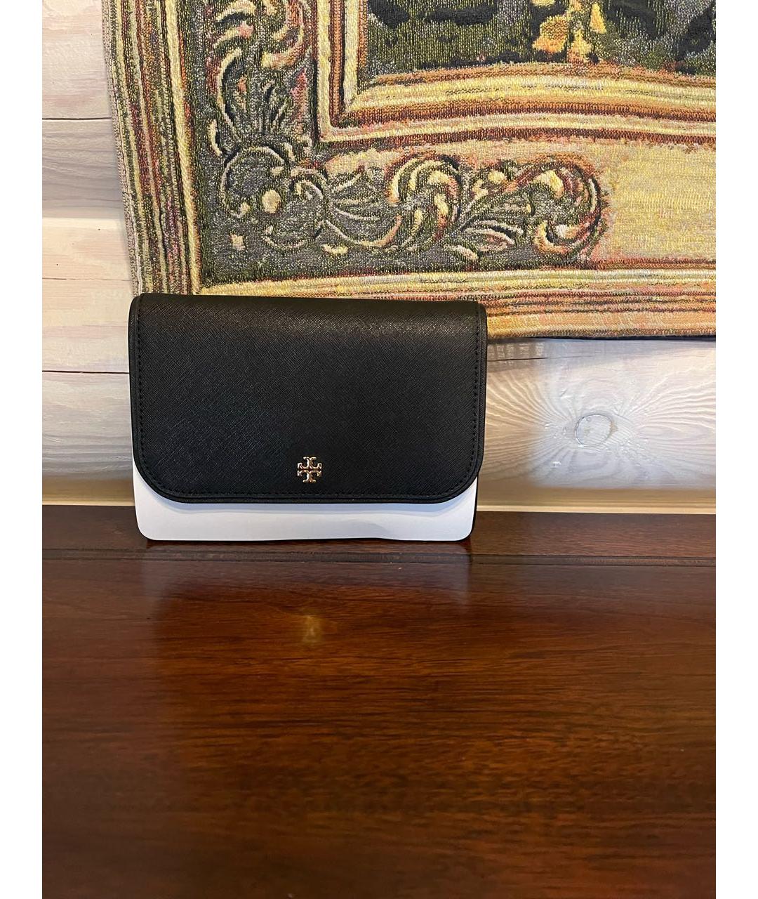 TORY BURCH Черная кожаная сумка через плечо, фото 2