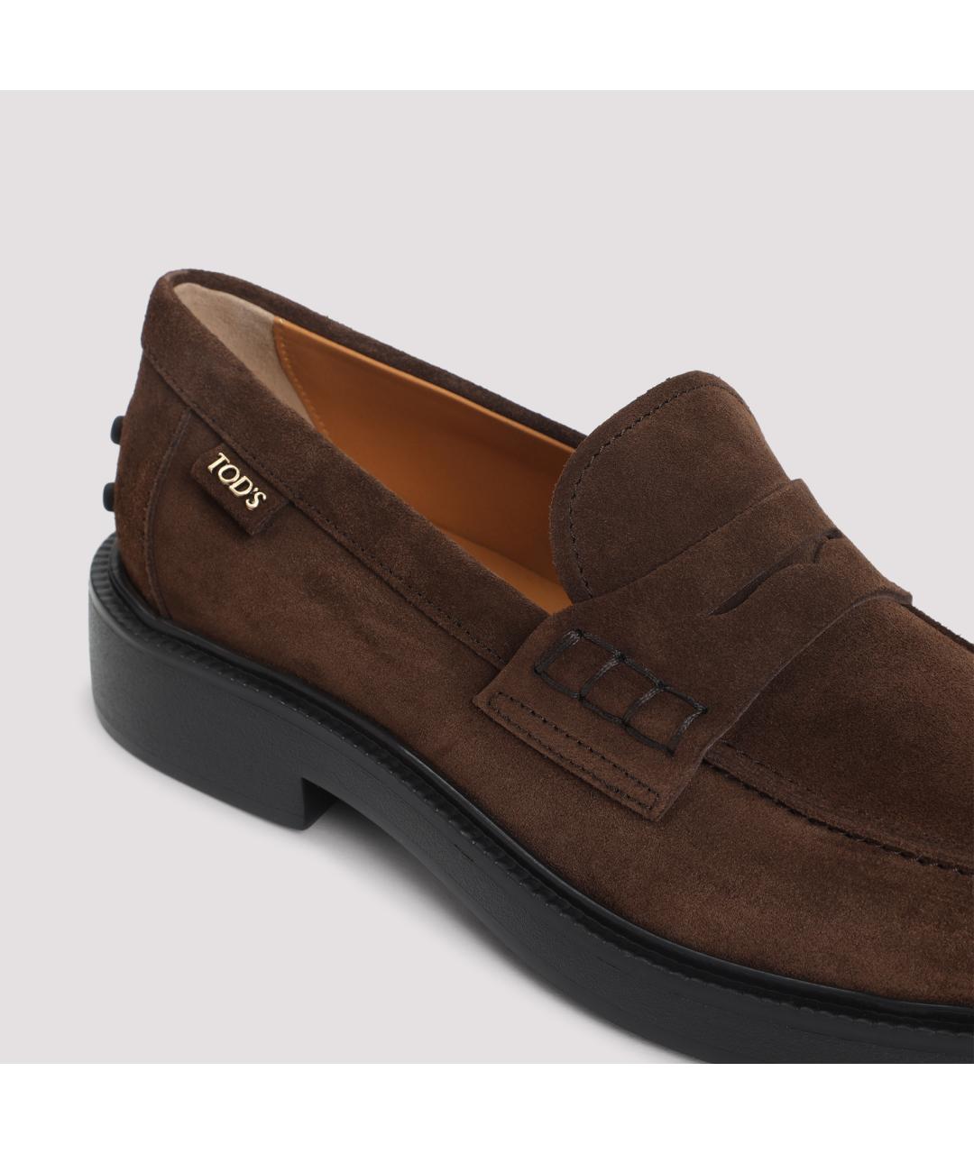 TOD'S Коричневые замшевые лоферы, фото 6