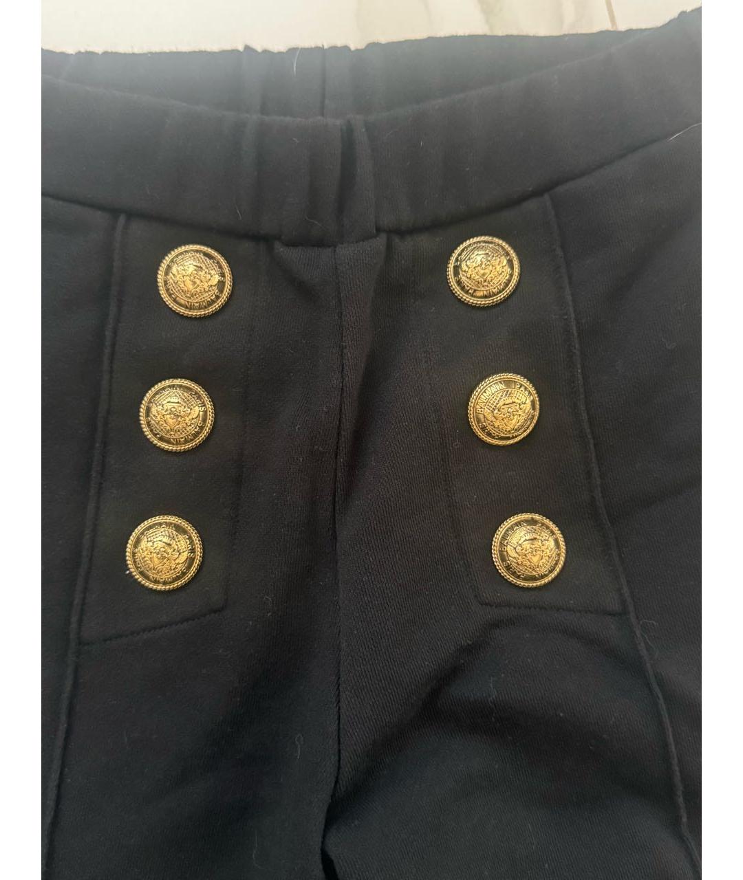 BALMAIN Черные хлопковые спортивные брюки и шорты, фото 4