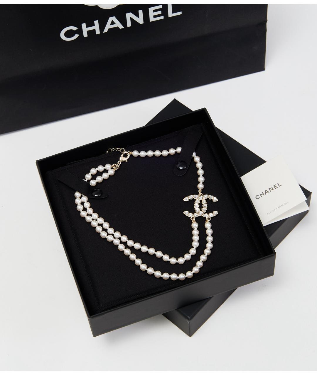 CHANEL Серебряное латунное колье, фото 3