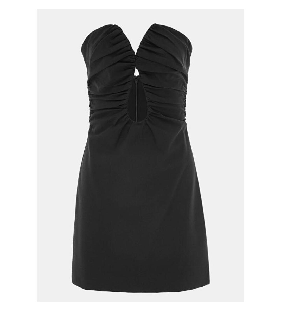 MISHA COLLECTION Черное полиэстеровое коктейльное платье, фото 5