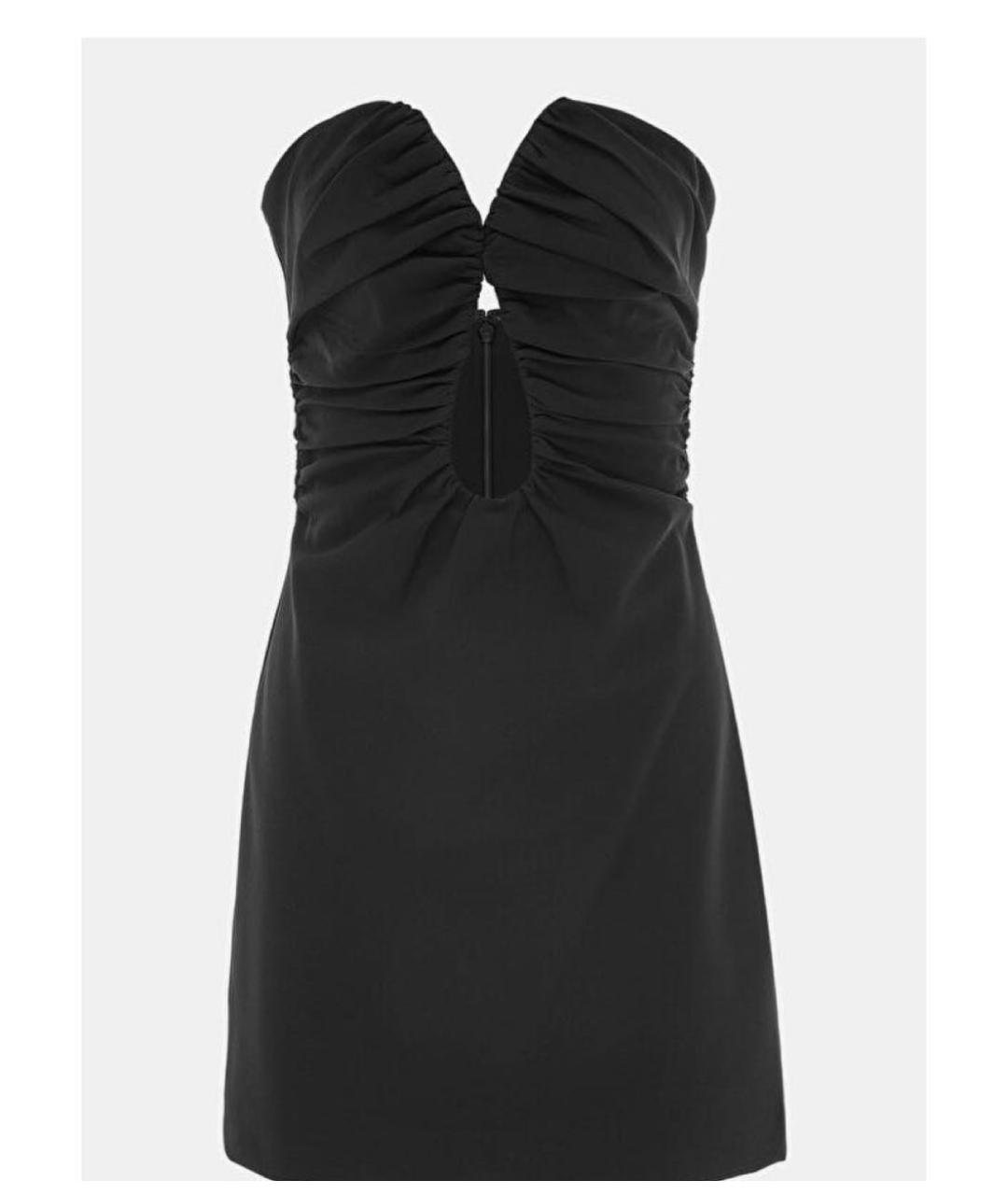 MISHA COLLECTION Черное полиэстеровое коктейльное платье, фото 4