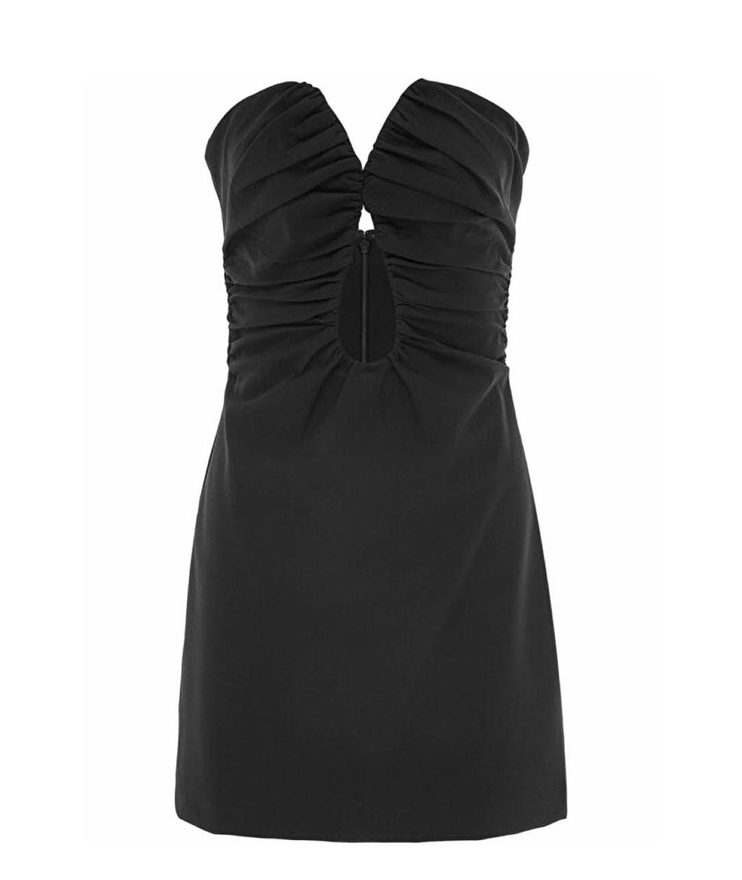 MISHA COLLECTION Черное полиэстеровое коктейльное платье, фото 1