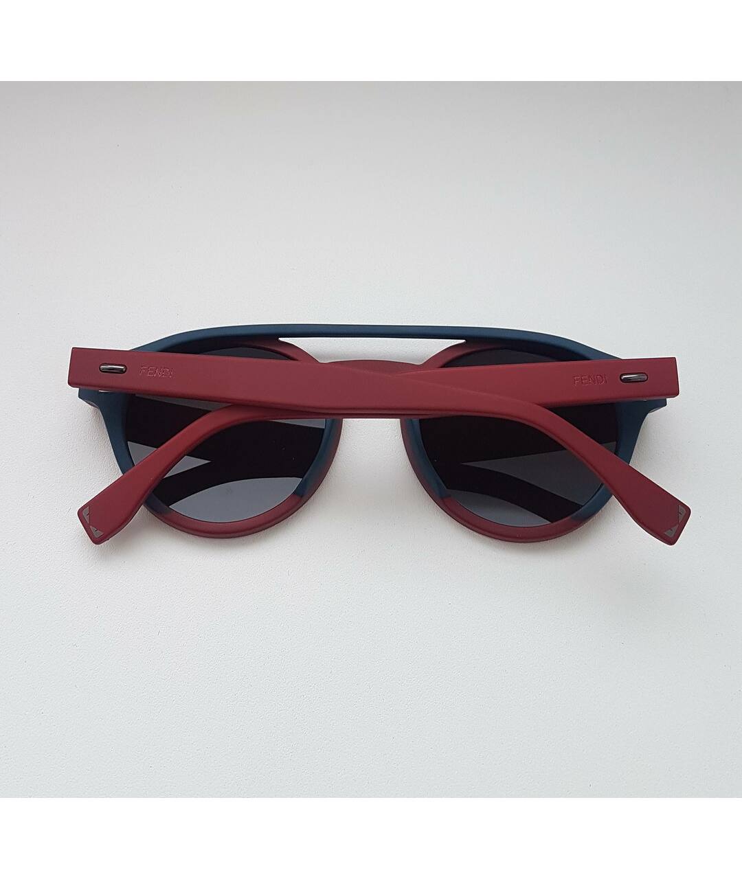 FENDI Бордовые пластиковые солнцезащитные очки, фото 4