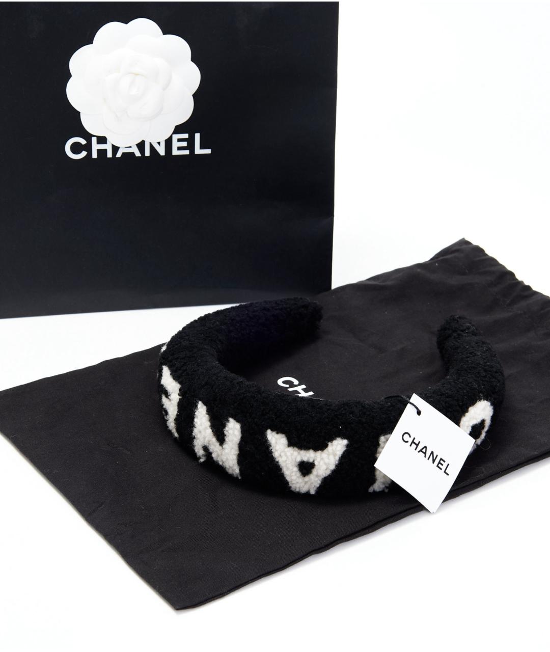 CHANEL Черный ободок, фото 5