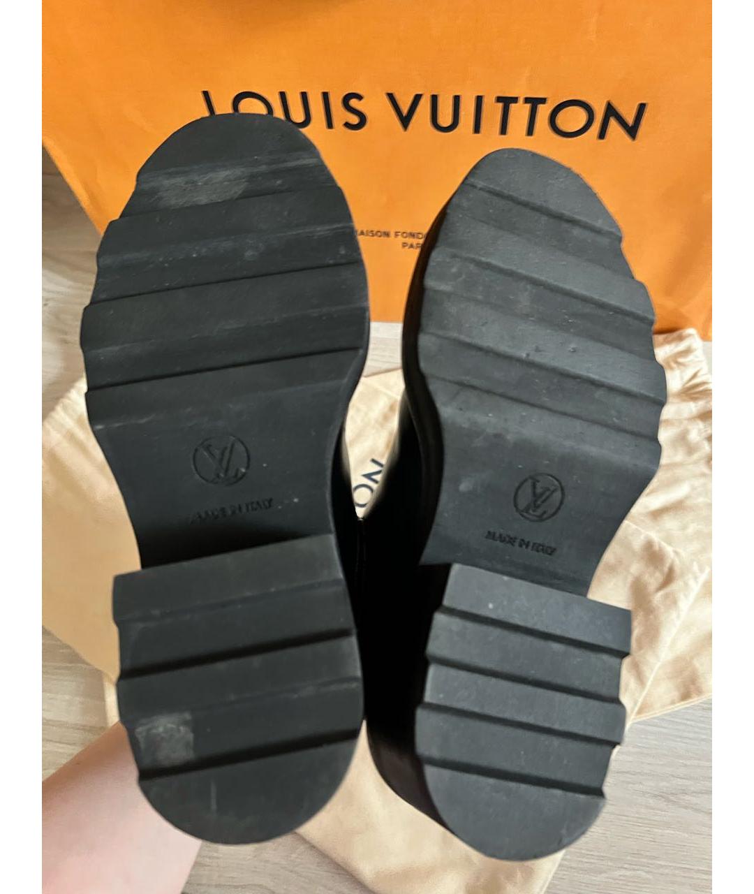 LOUIS VUITTON Черные кожаные ботинки, фото 6