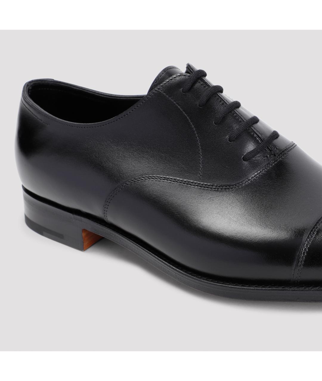 JOHN LOBB Черные кожаные туфли, фото 4