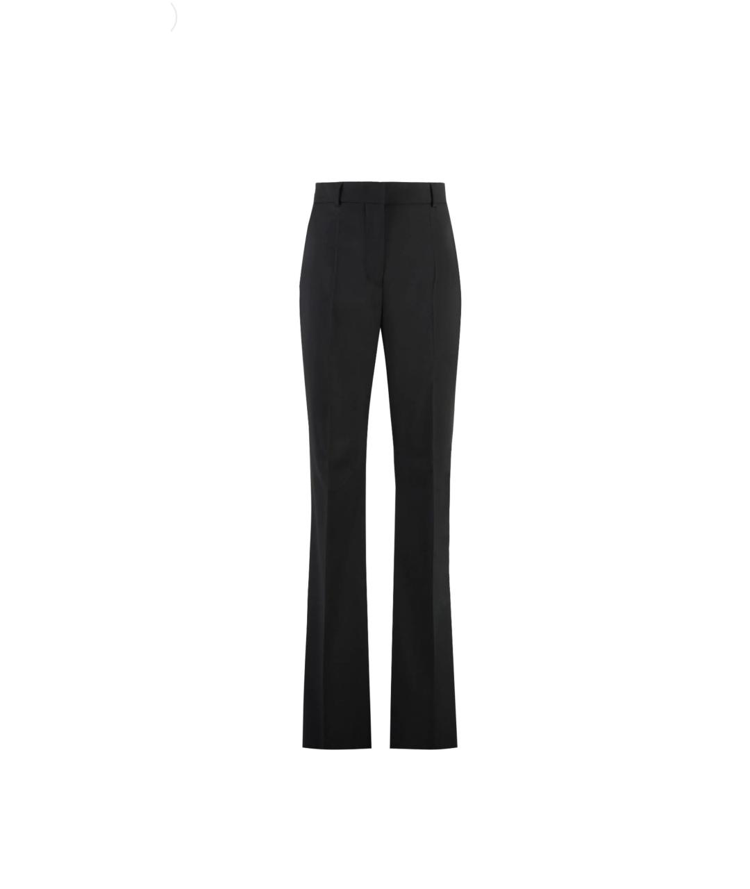 SPORTMAX Черные вискозные прямые брюки, фото 1