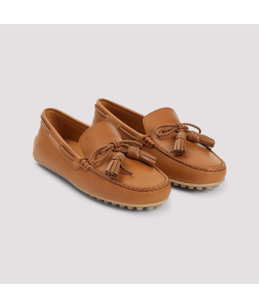 TOD'S Коричневые кожаные лоферы, фото 3