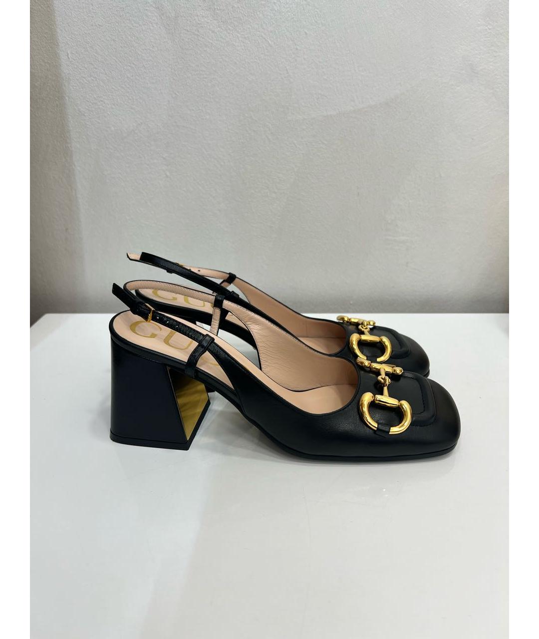 GUCCI Черные кожаные туфли, фото 7