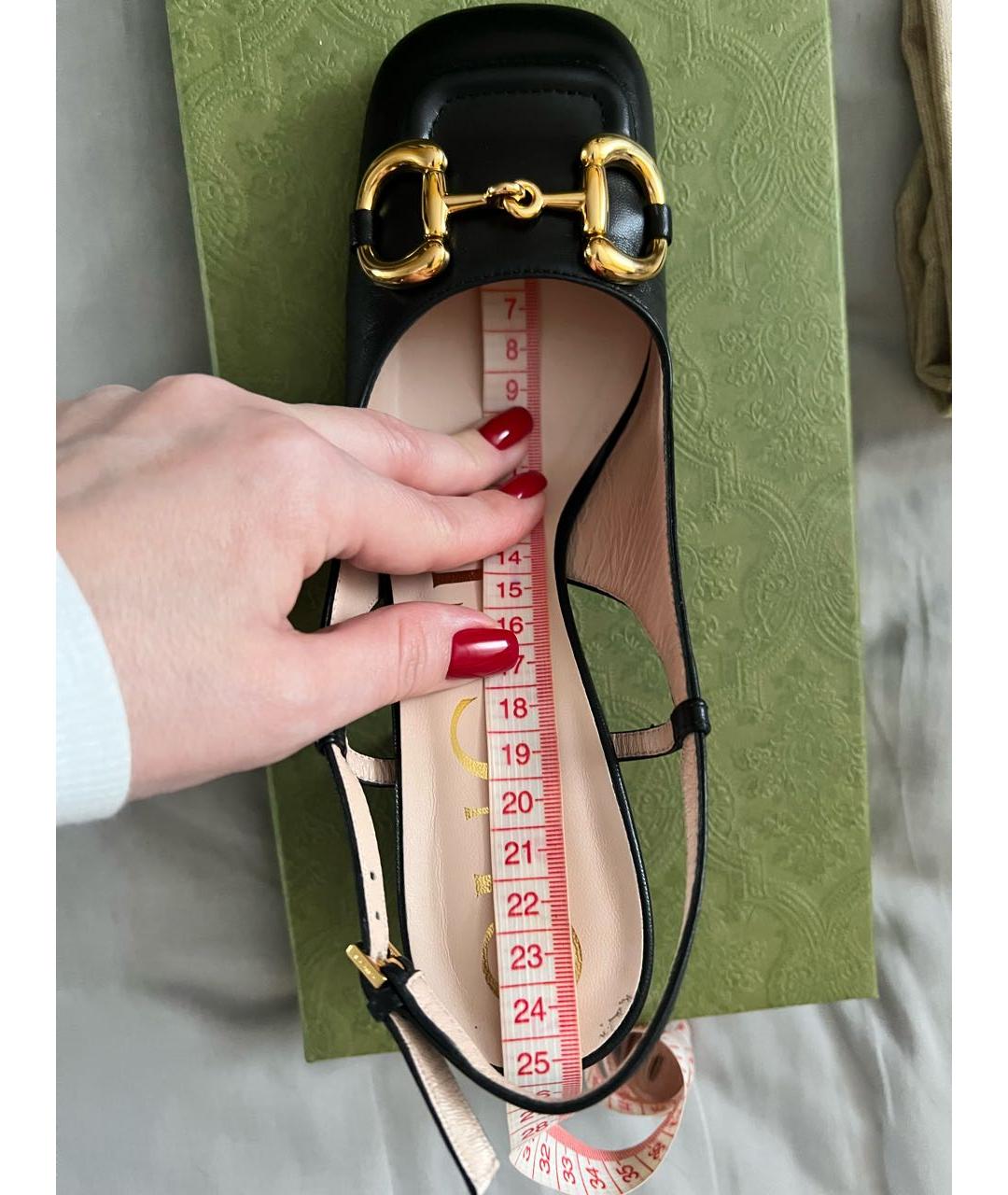 GUCCI Черные кожаные туфли, фото 5
