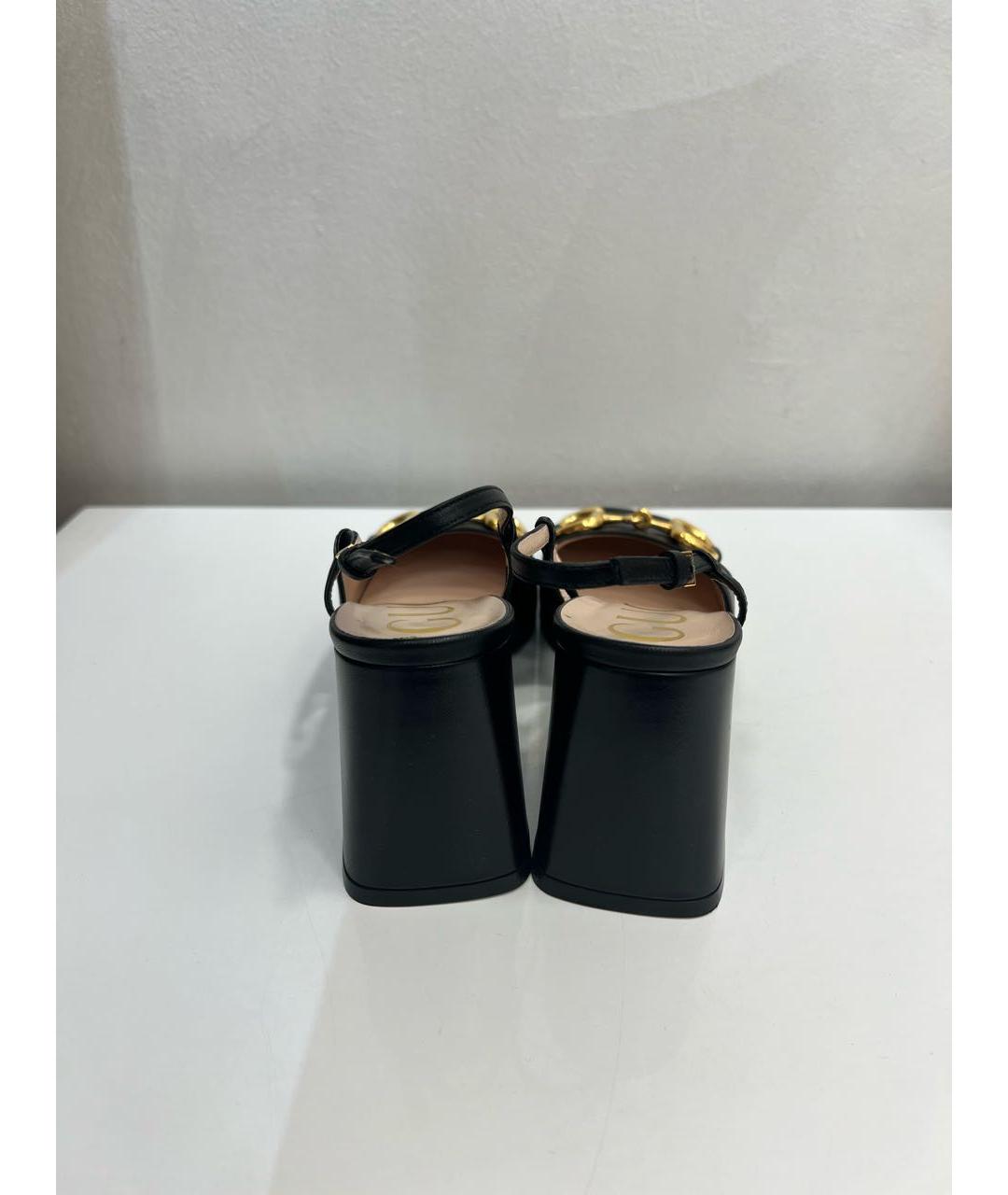 GUCCI Черные кожаные туфли, фото 4