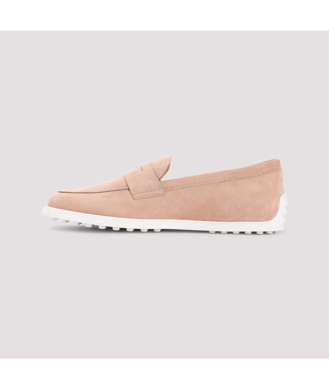 TOD'S Бежевые замшевые лоферы, фото 4