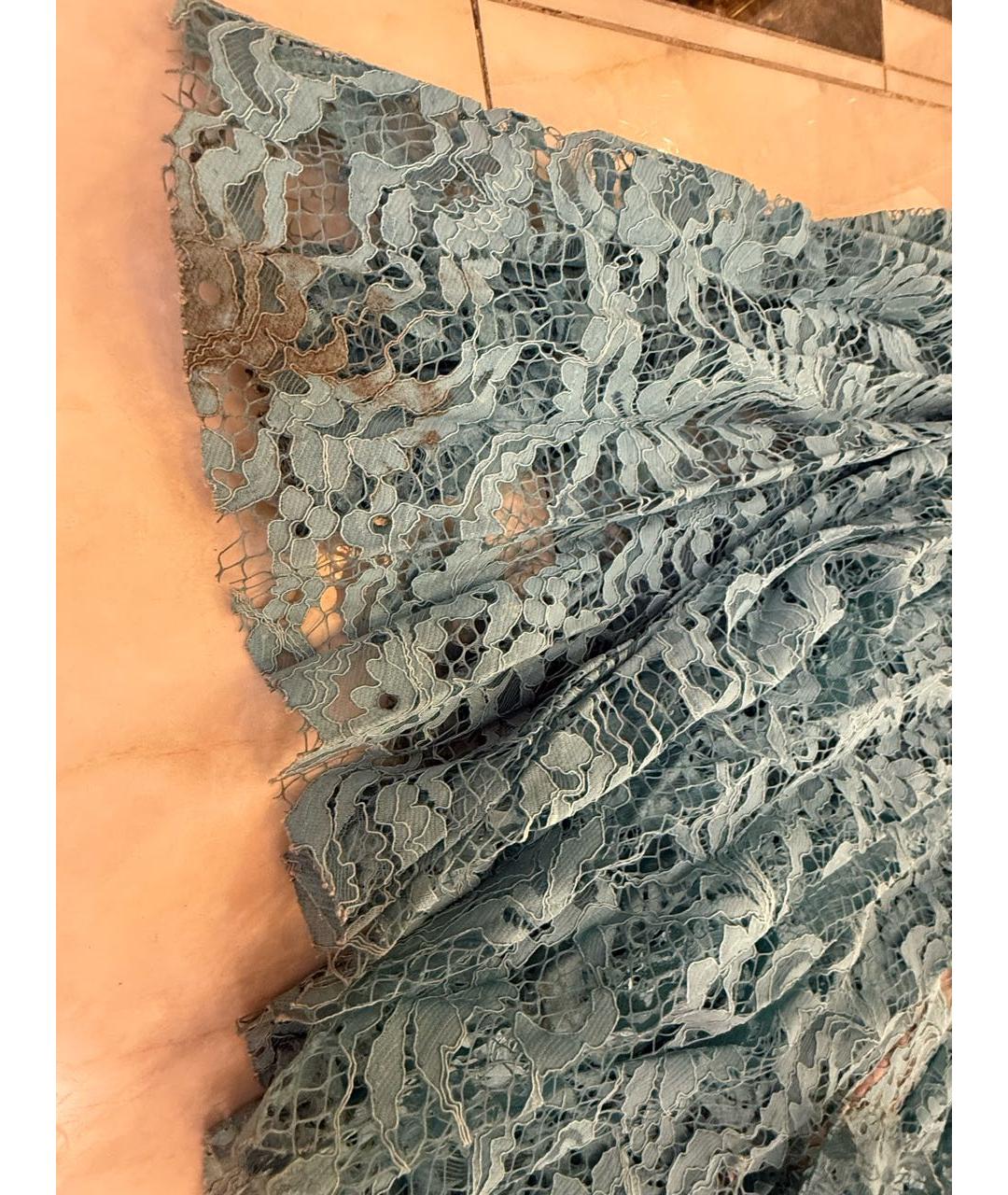 ELIE SAAB Голубое кружевное вечернее платье, фото 6