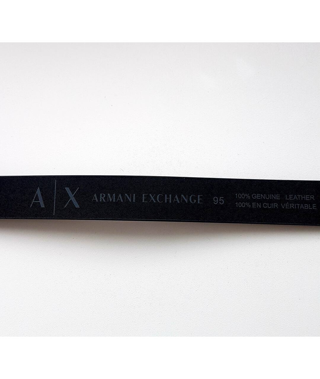 ARMANI EXCHANGE Черный кожаный ремень, фото 4
