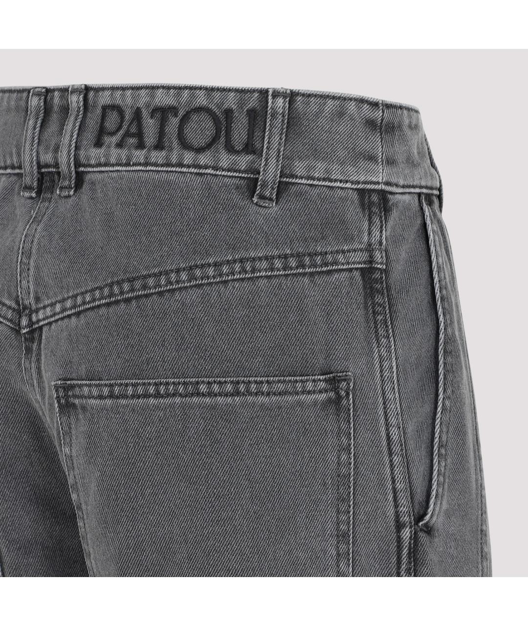 PATOU Антрацитовые хлопковые прямые джинсы, фото 4