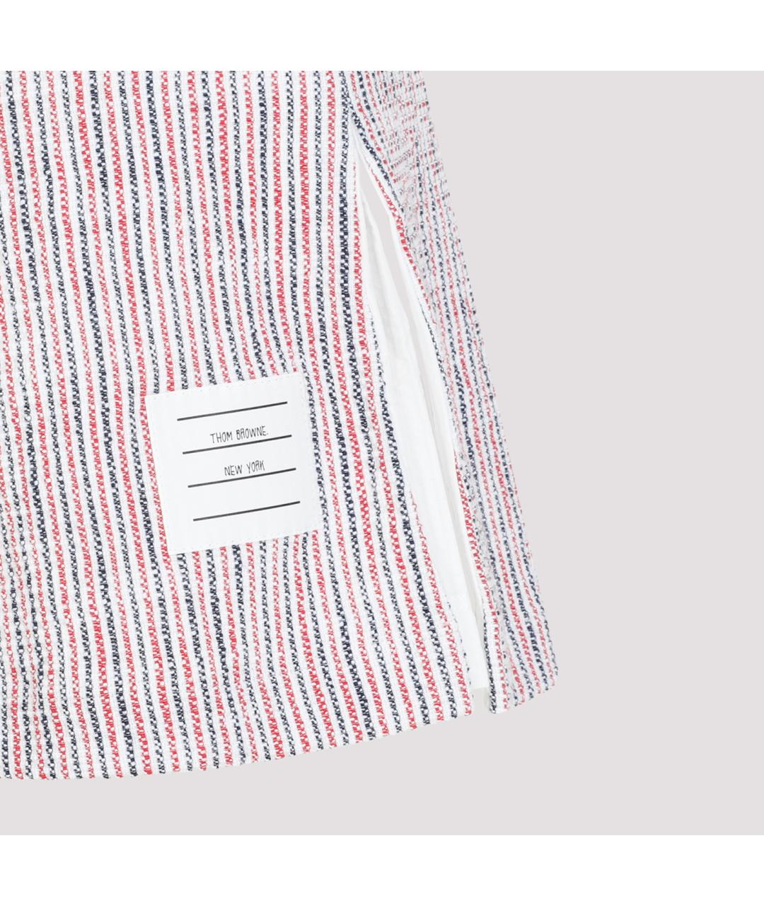 THOM BROWNE Мульти хлопко-эластановая юбка мини, фото 6