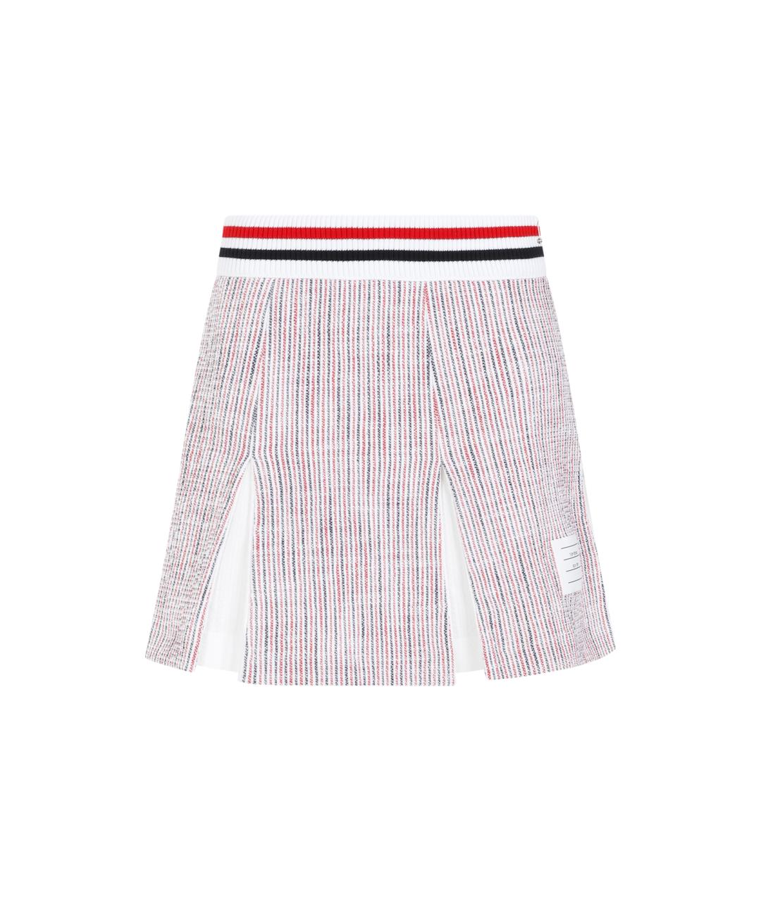 THOM BROWNE Мульти хлопко-эластановая юбка мини, фото 1