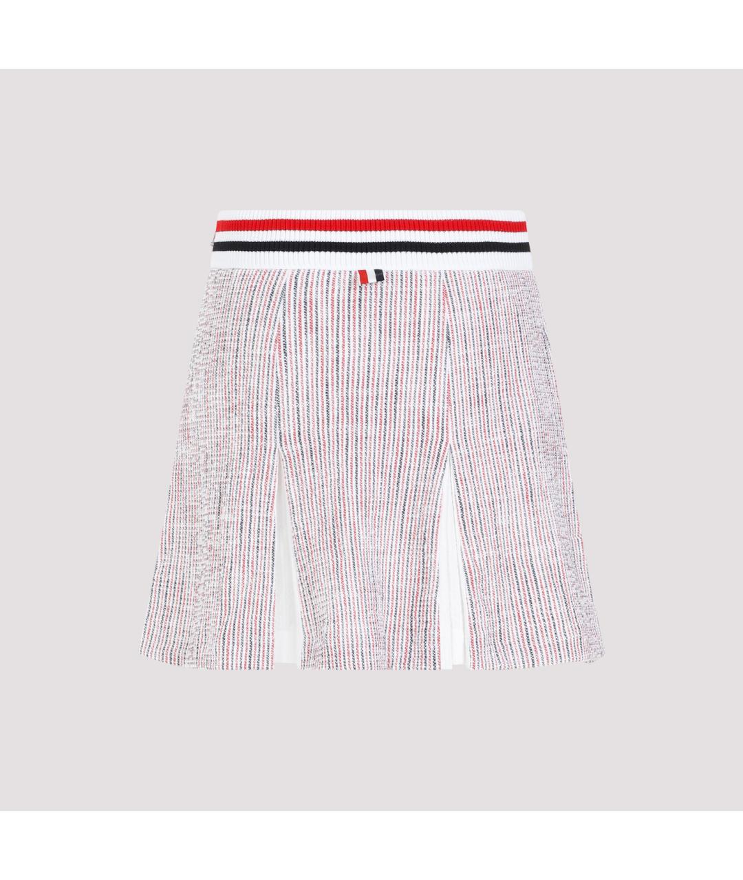 THOM BROWNE Мульти хлопко-эластановая юбка мини, фото 4