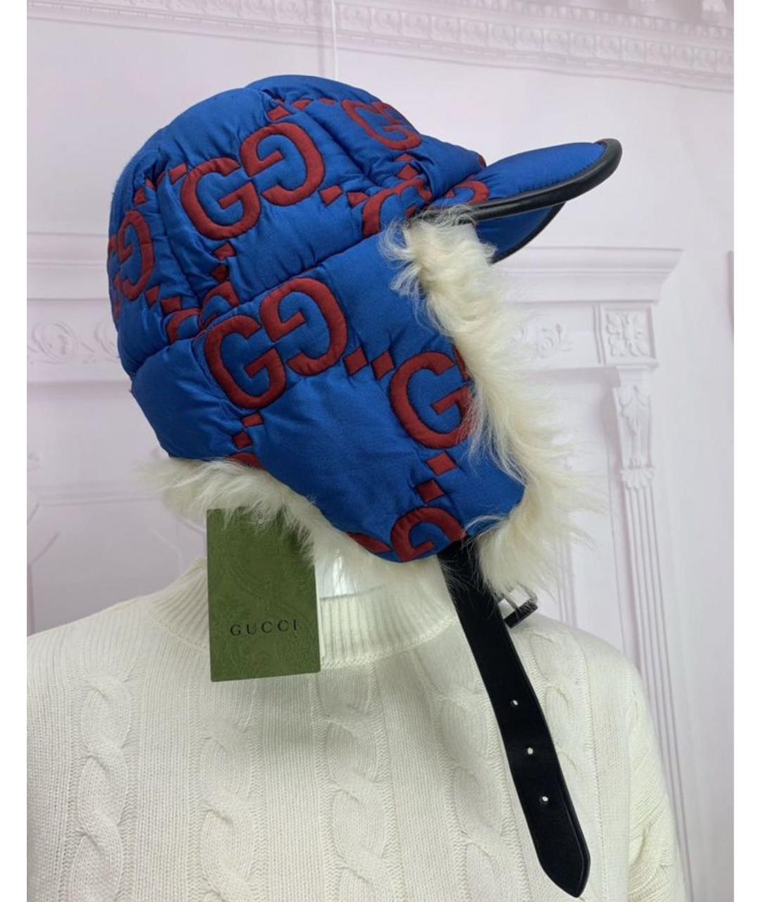 GUCCI Синяя шапка, фото 8