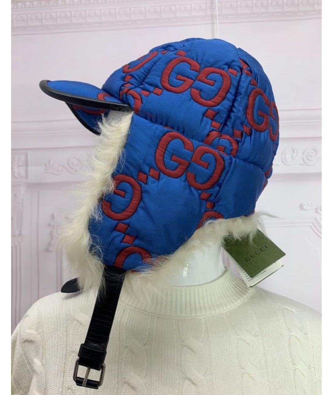 GUCCI Синяя шапка, фото 7