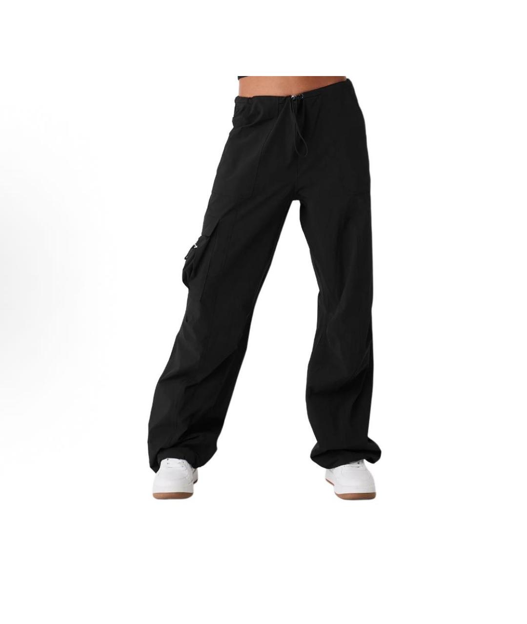 ALO YOGA Черные полиэстеровые спортивные брюки и шорты, фото 4