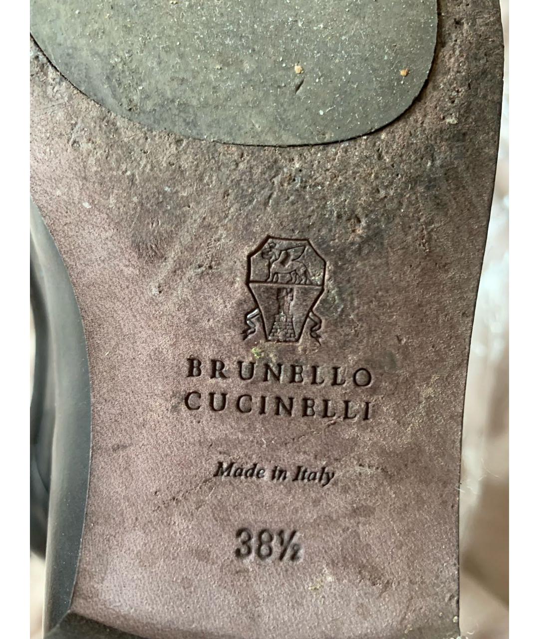BRUNELLO CUCINELLI Черные кожаные лоферы, фото 7