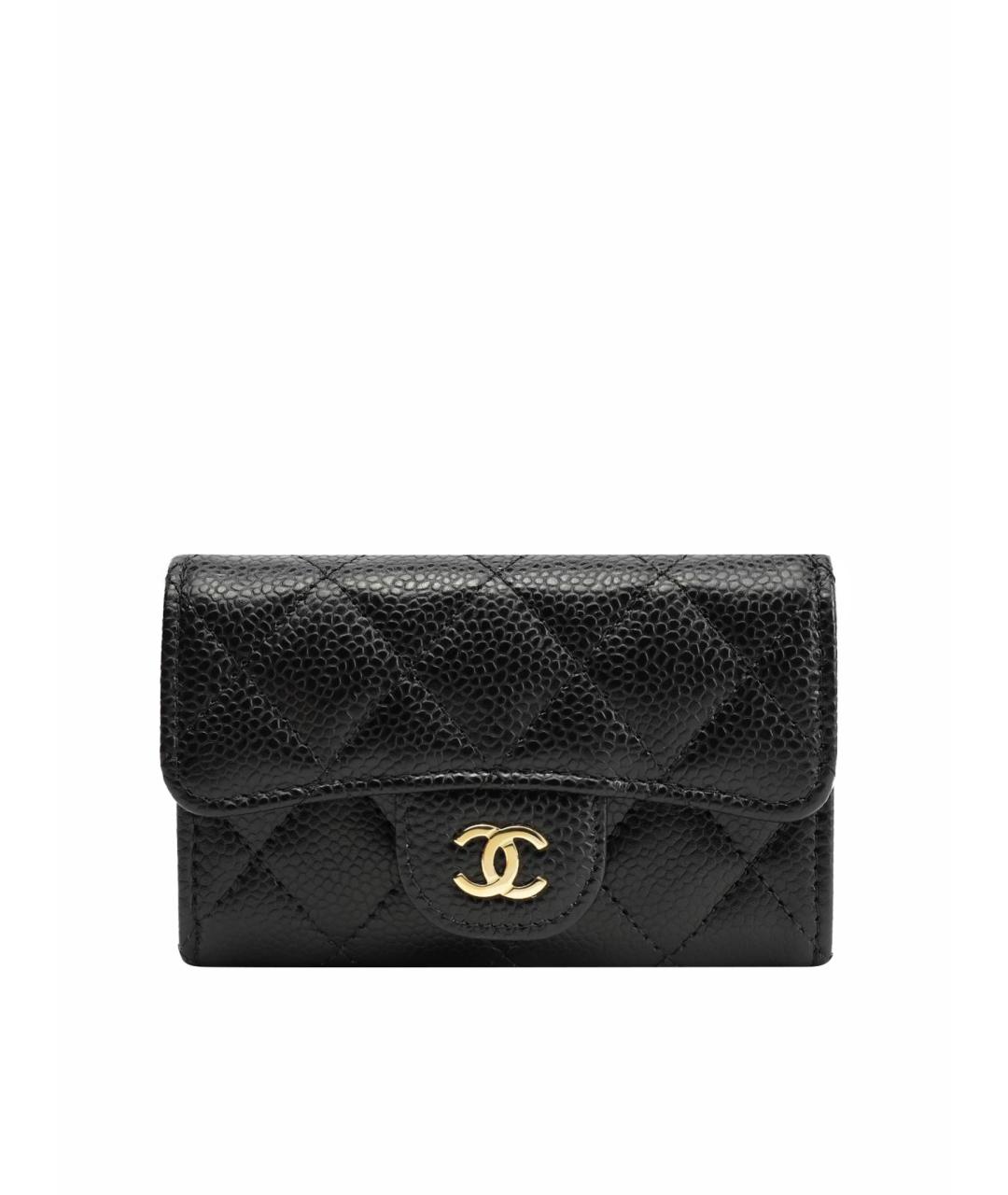 CHANEL Черный кожаный кошелек, фото 1