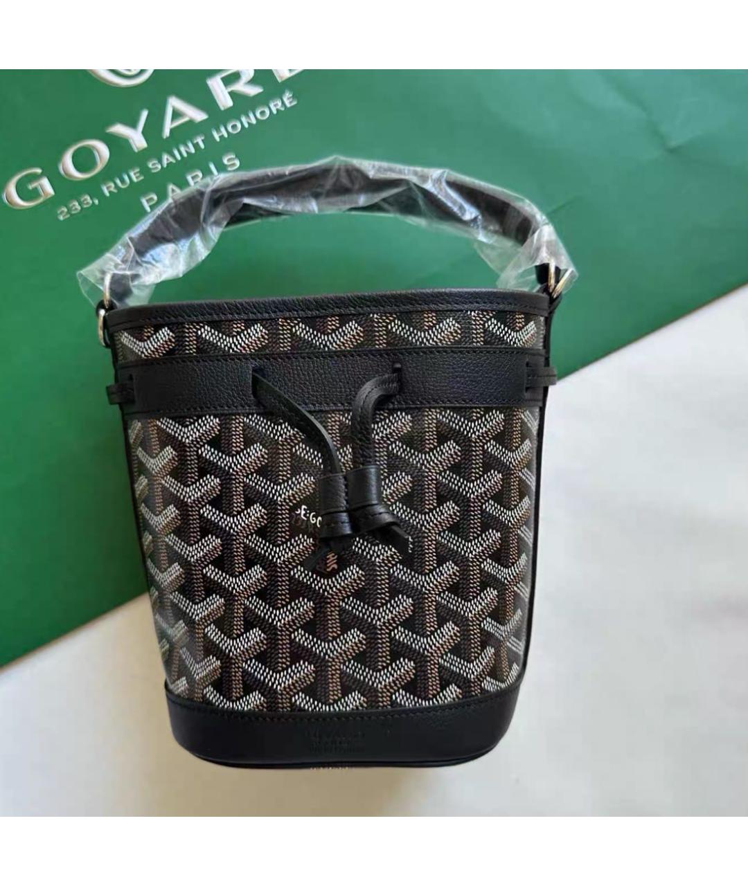 GOYARD Черная сумка с короткими ручками, фото 3