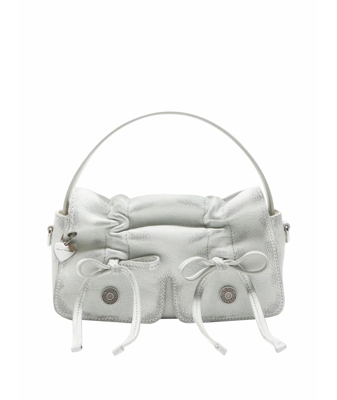 ACNE STUDIOS Белая кожаная сумка через плечо, фото 1