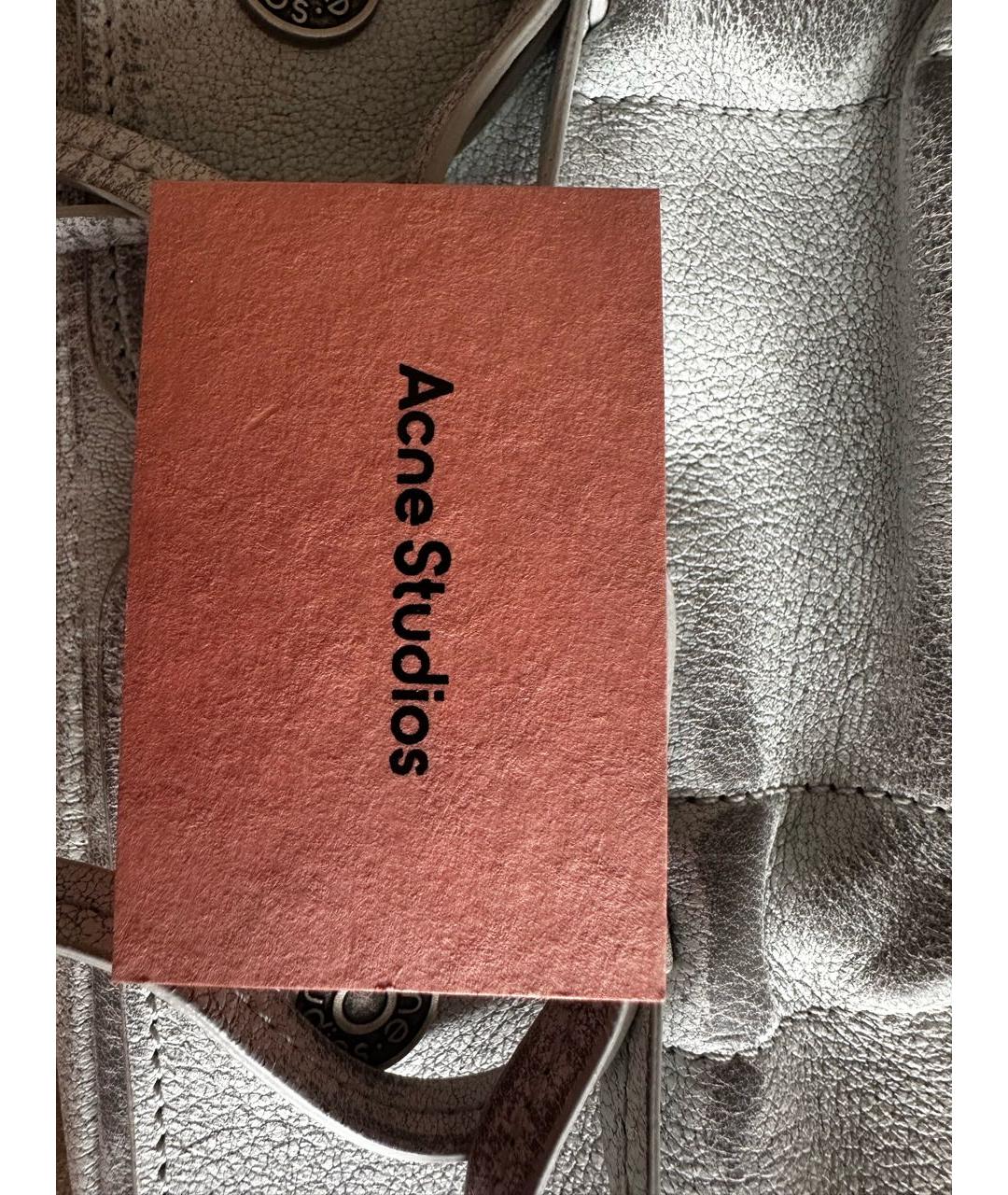 ACNE STUDIOS Белая кожаная сумка через плечо, фото 7