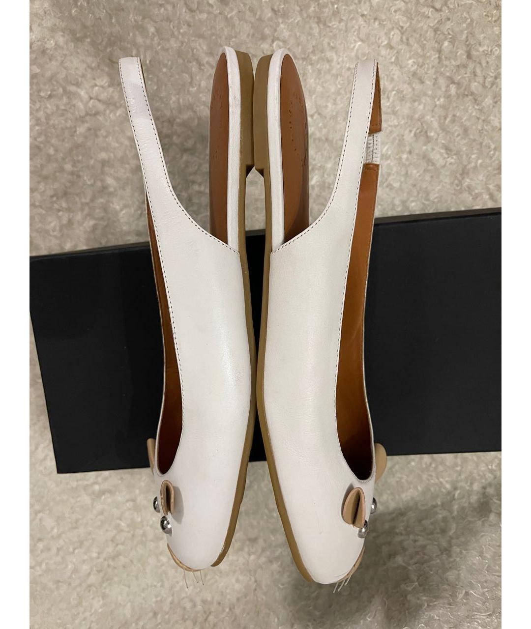 MARC JACOBS Белые кожаные балетки, фото 3