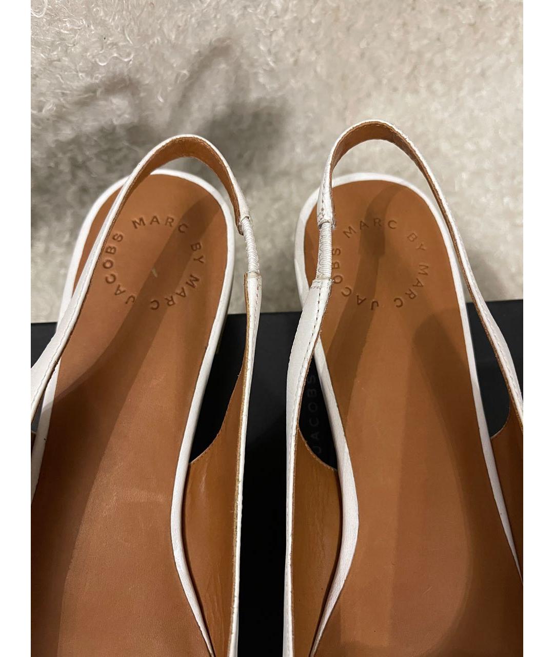 MARC JACOBS Белые кожаные балетки, фото 4