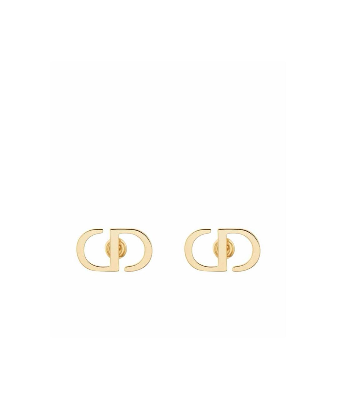 CHRISTIAN DIOR Золотые латунные серьги, фото 1