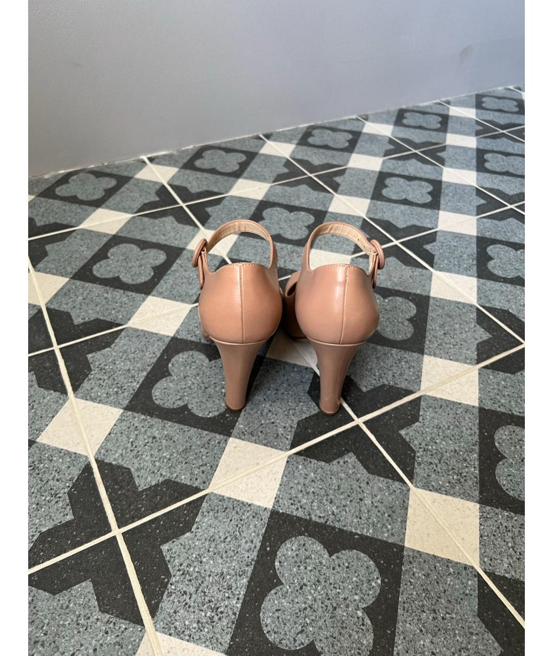 PRADA Розовые кожаные босоножки, фото 3