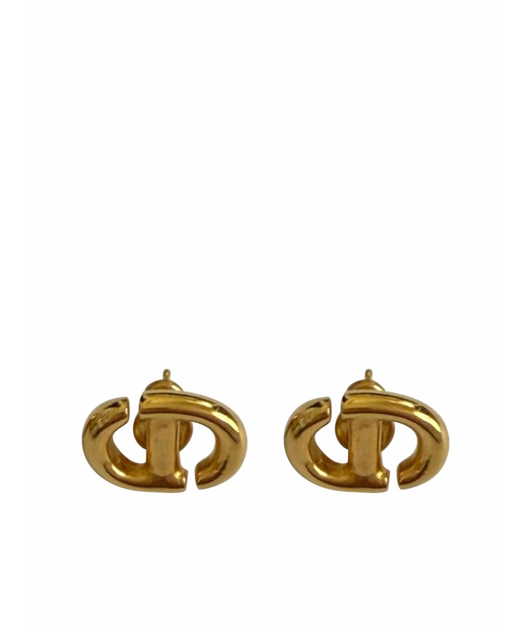 CHRISTIAN DIOR Золотые латунные серьги, фото 1