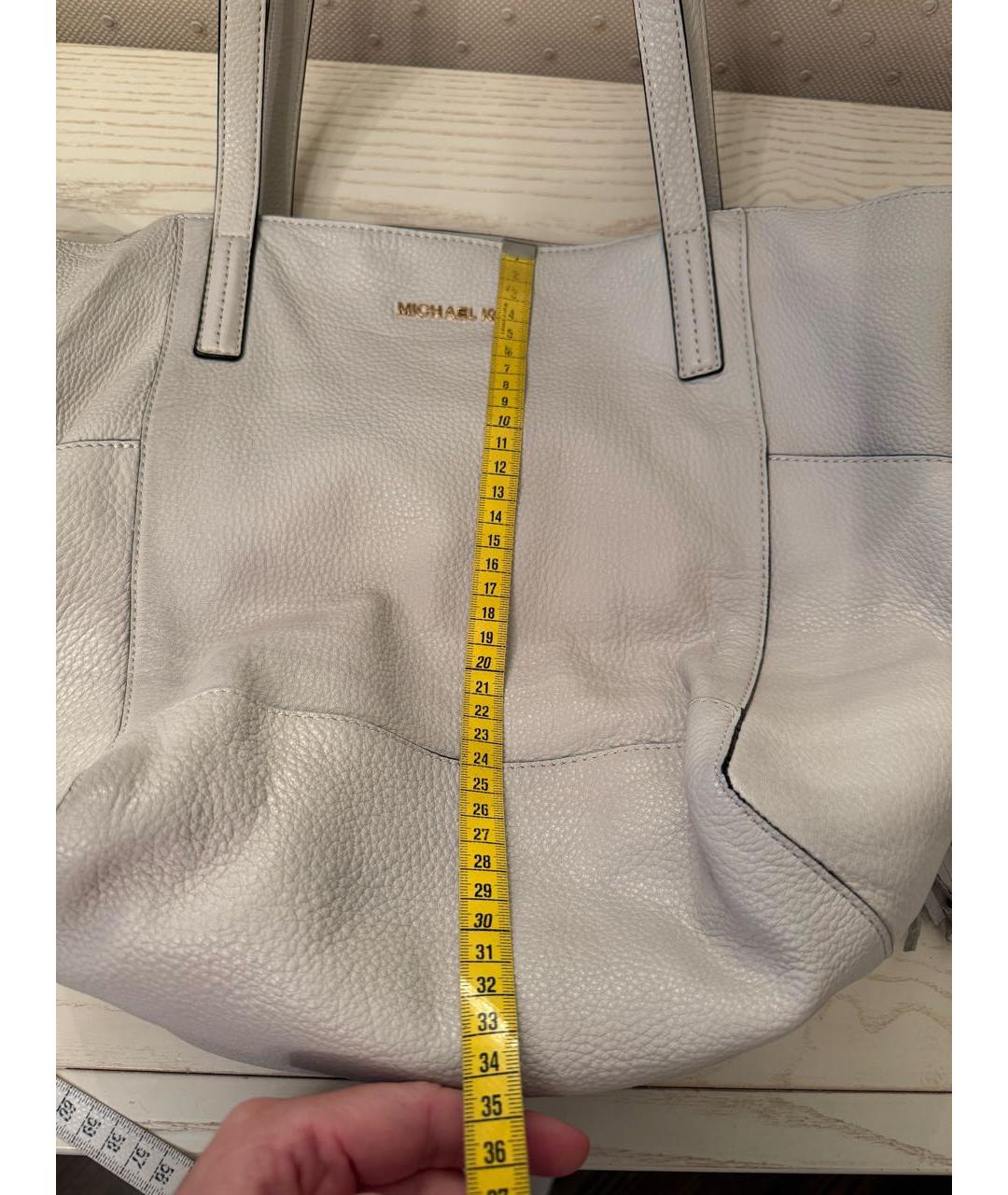 MICHAEL KORS Белая кожаная сумка тоут, фото 8